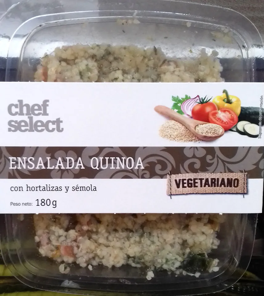 Ensalada quinoa con hortalizas y sémola