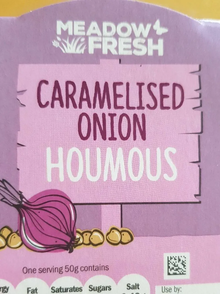 Houmous oignons caramélisé