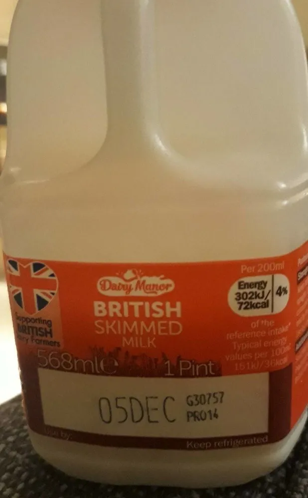 British skimmed milk