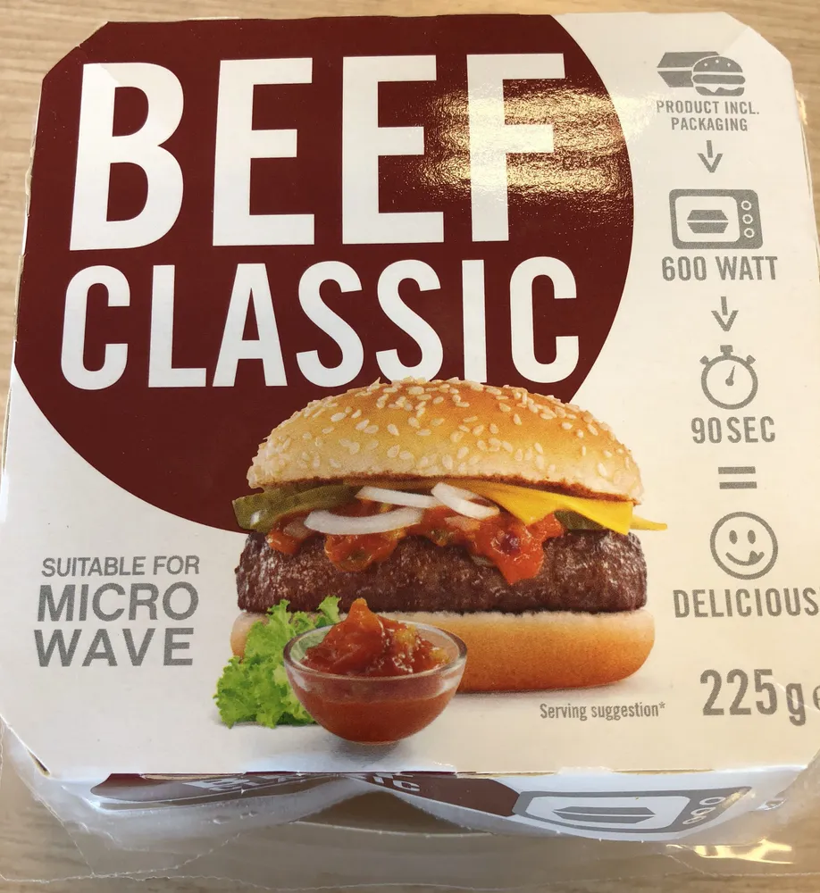 Beef Classic Burger Für Die Mikrowelle