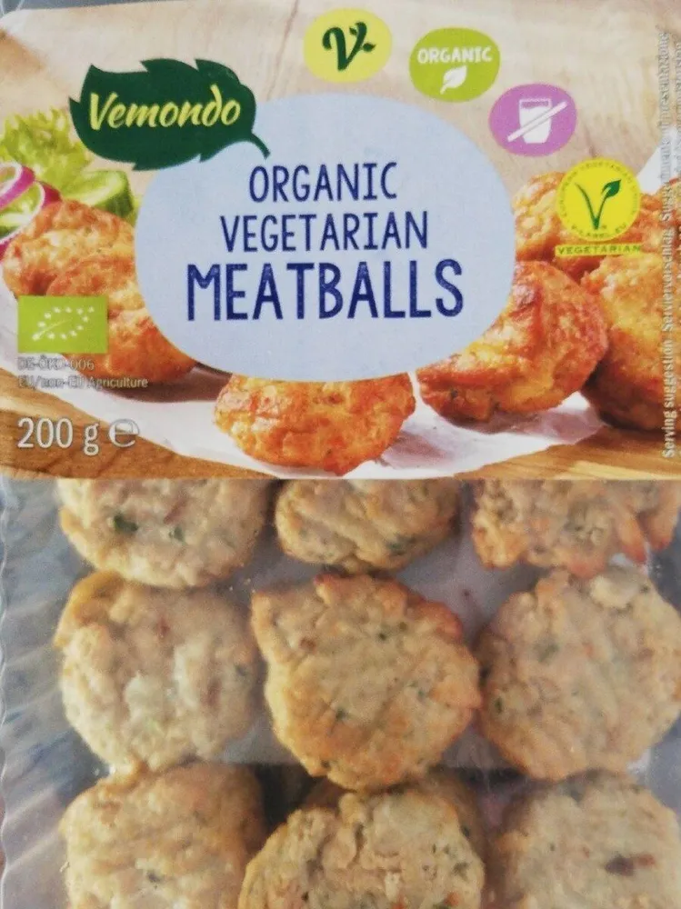 Organic vegetarian meatballs