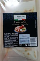 Cascione con tomate y mozzarella