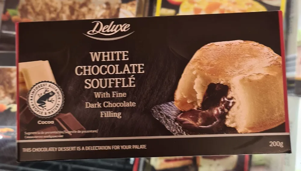 White chocolate soufflé