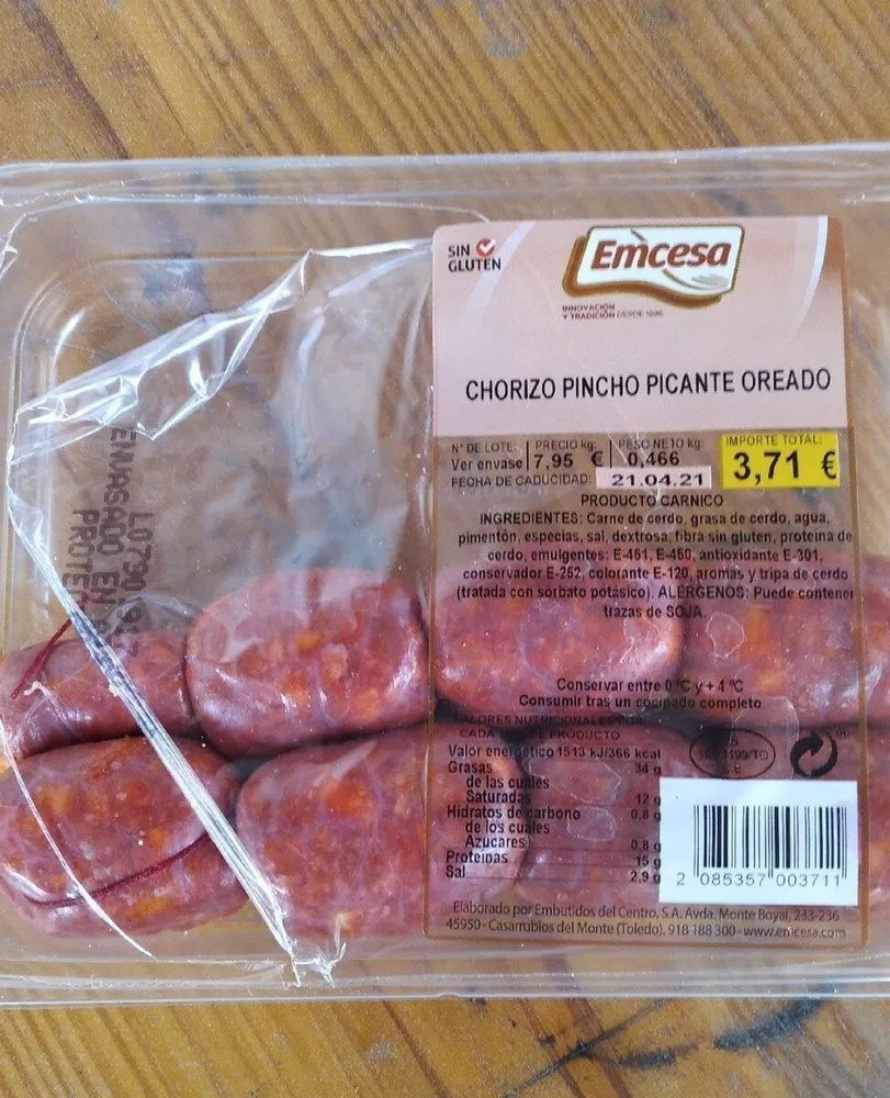 Chorizo pincho picante oreado