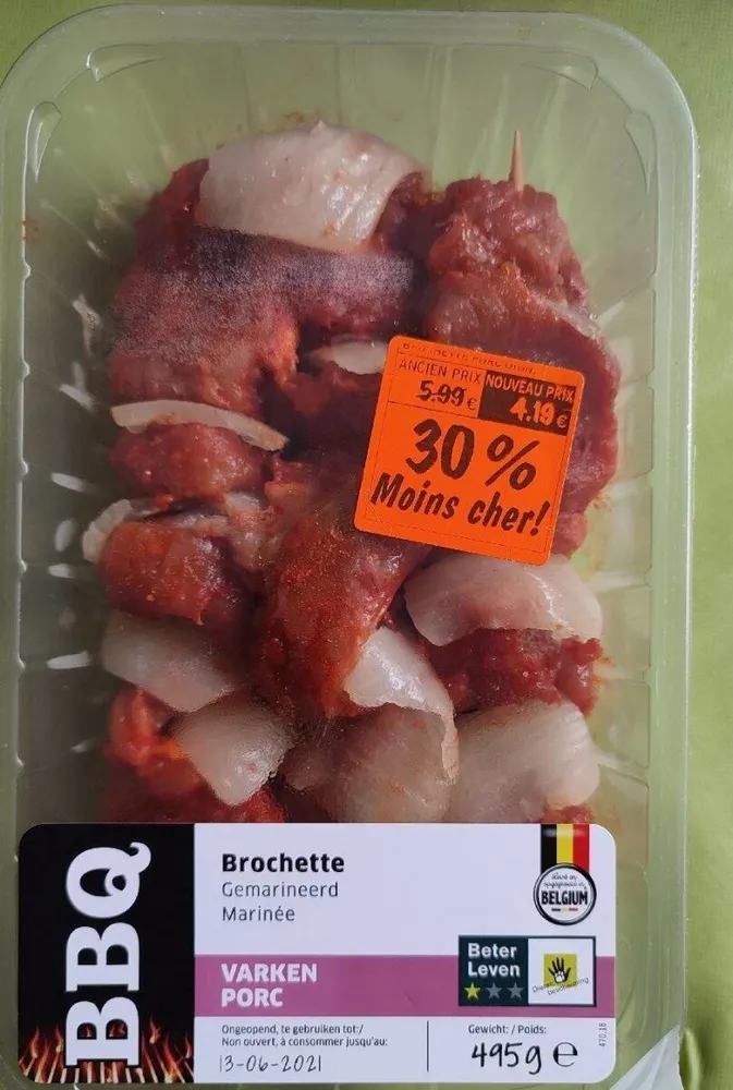 Brochette marinée