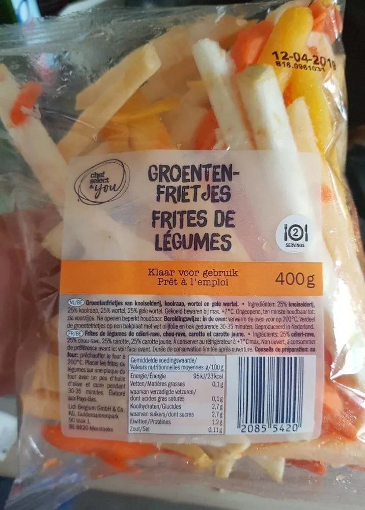 Frites de légumes