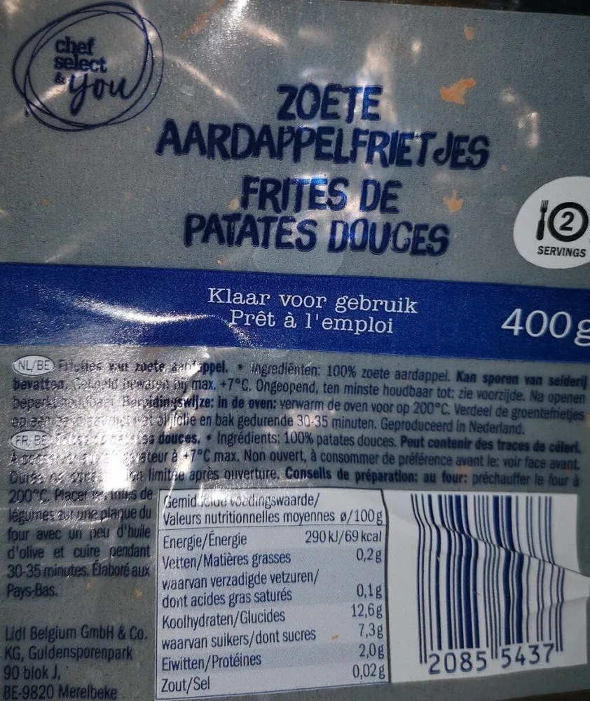 Frites de patates douces