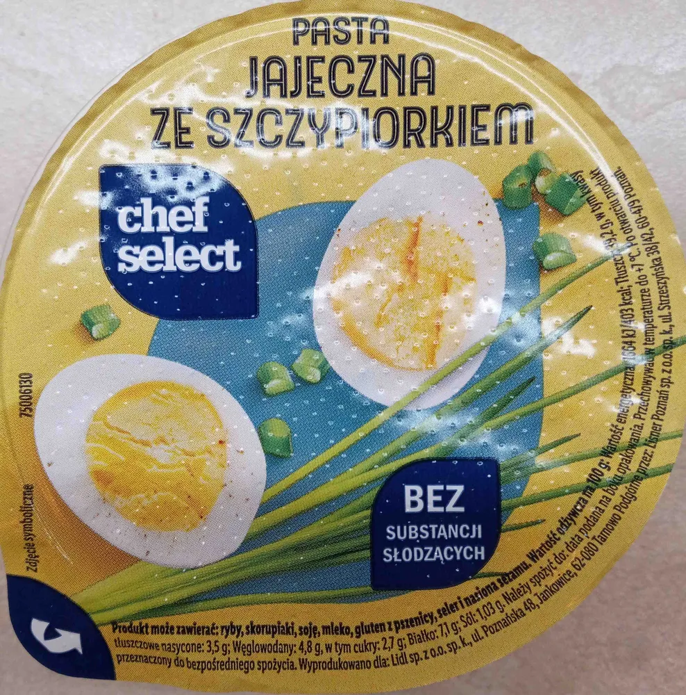 Pasta jajeczna ze szczypiorkiem