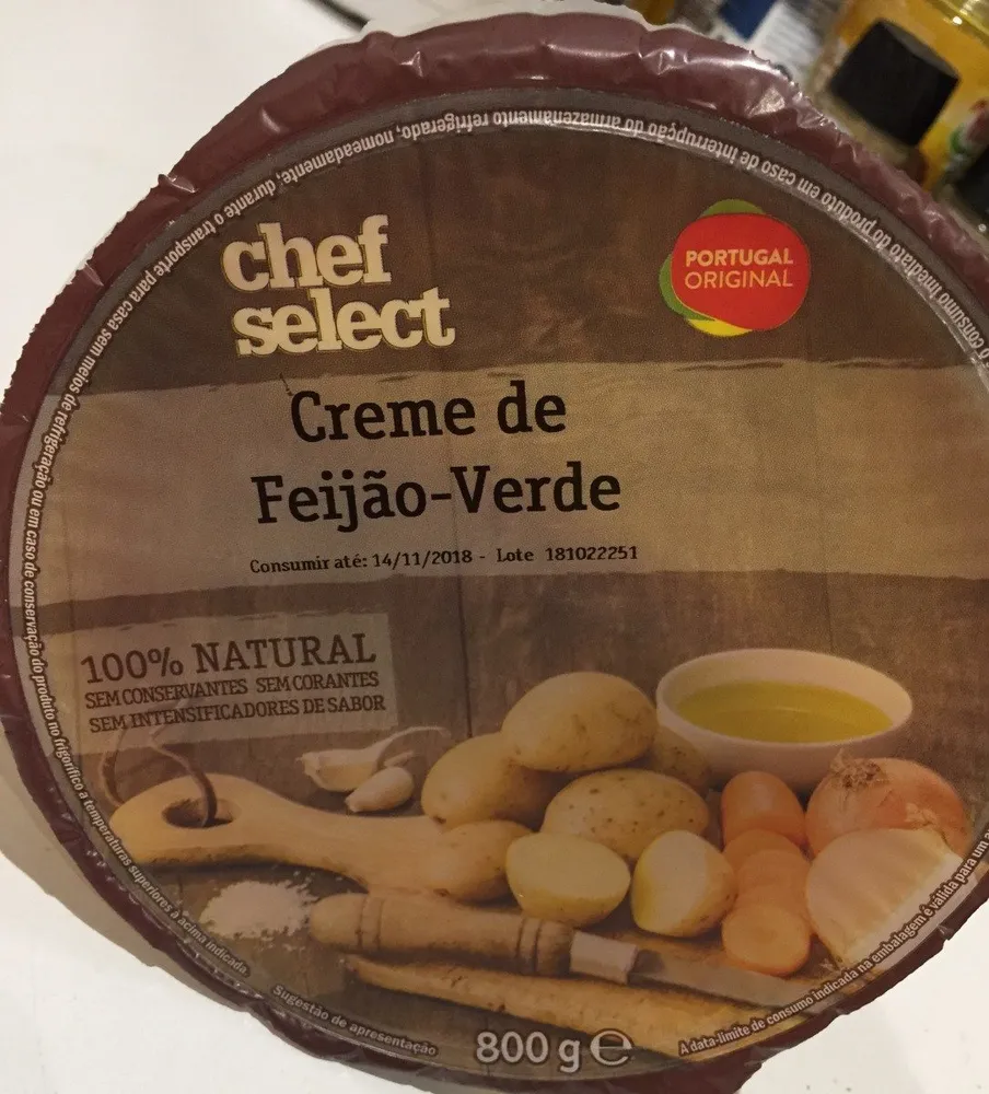 Creme de feijao verde