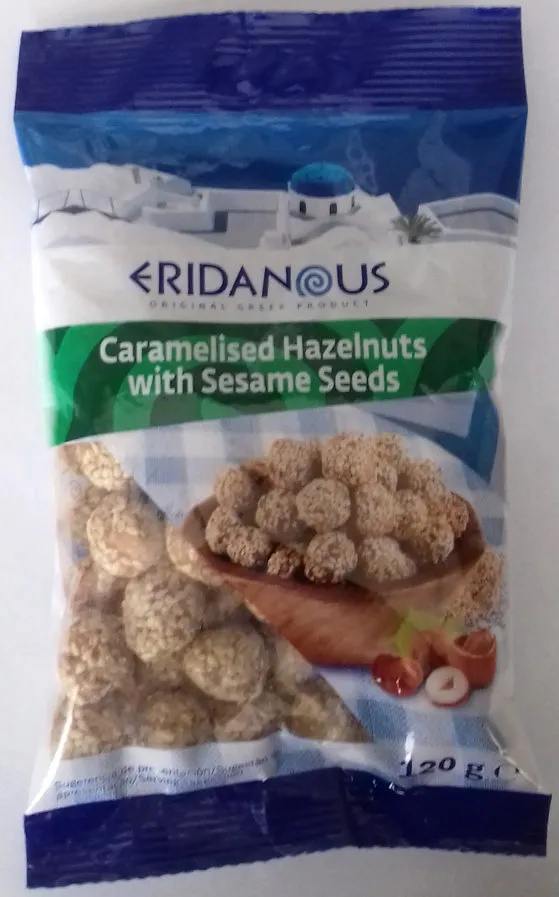 Caramelised hazelnuts with sesame seeds