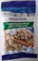 Caramelised hazelnuts with sesame seeds