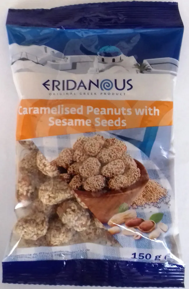 Caramelised peanuts with sesame seeds
