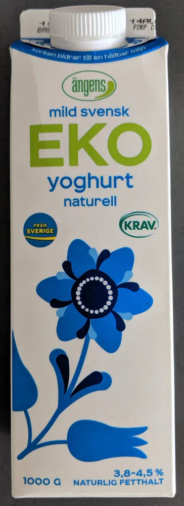 ängens mild svensk eko yoghurt naturell