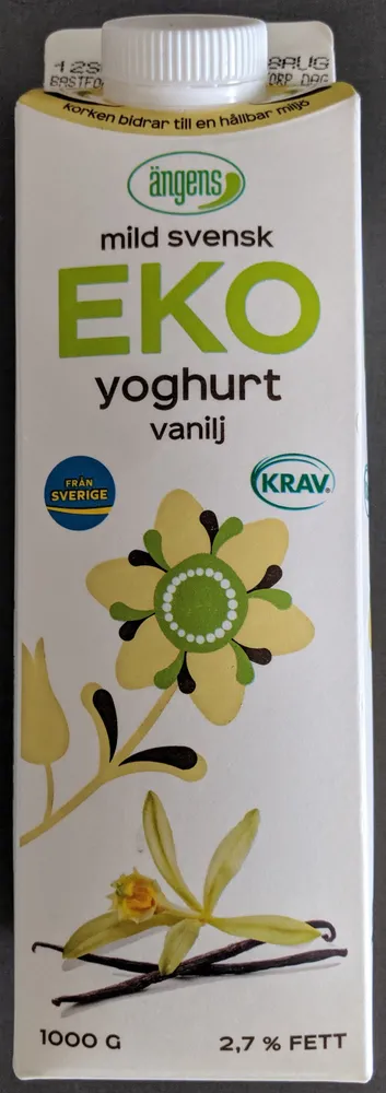 ängens mild svensk eko yoghurt vanilj