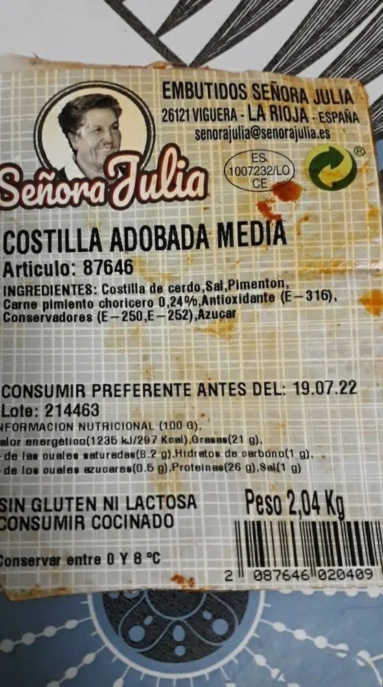 Costilla adobada