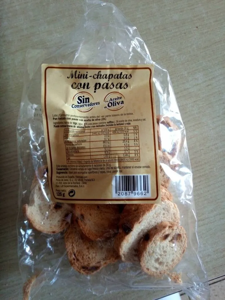 Mini-chapatas con pasas