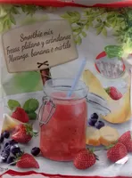 Smoothie mix fresas, plátano y arándanos