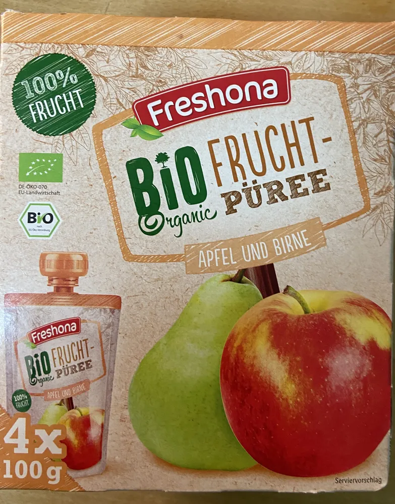 Bio Organic Fruchtpüree Apfel-Birne