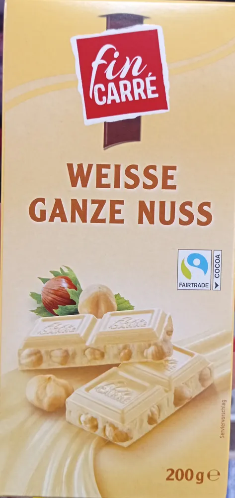 Weiße Nussschokolade