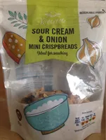 Sour cream & onion mini crispbreads