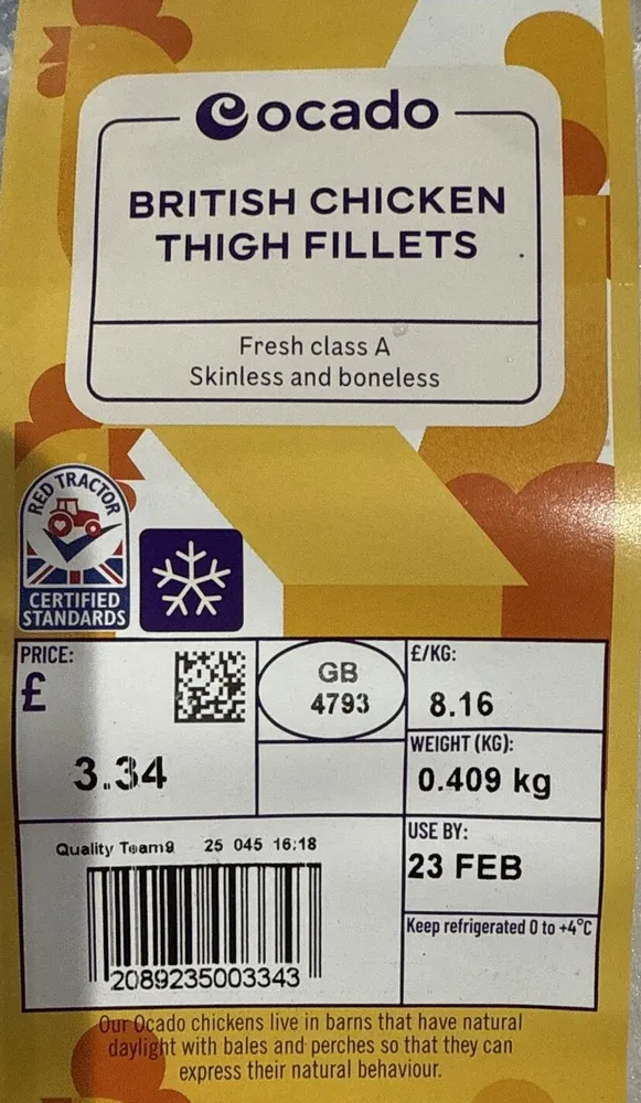 British Chicken Thigh Fillets