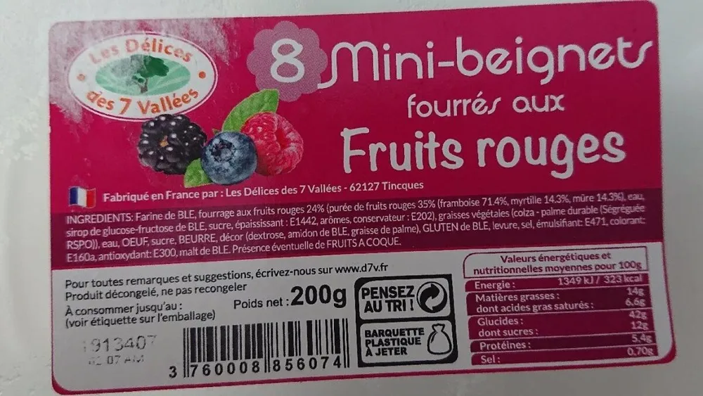 Mini beignet fruits rouges
