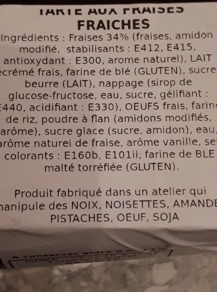 Tarte au fraises