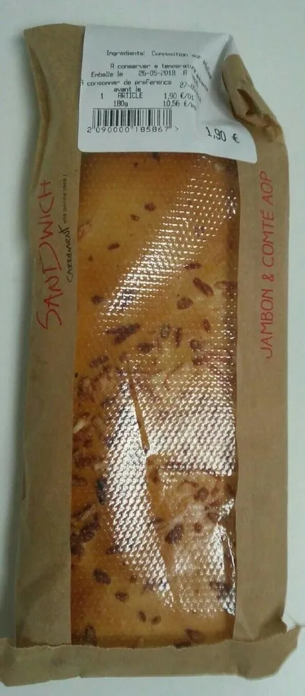 Sandwich jambon & comté AOP