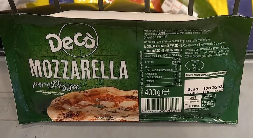 Mozzarella per pizza Deco'
