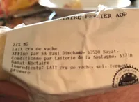Saint nectaire fermier AOP