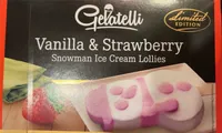 Vanilla and strawberry snowman