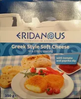 Greek style soft cheese in a crispy coating