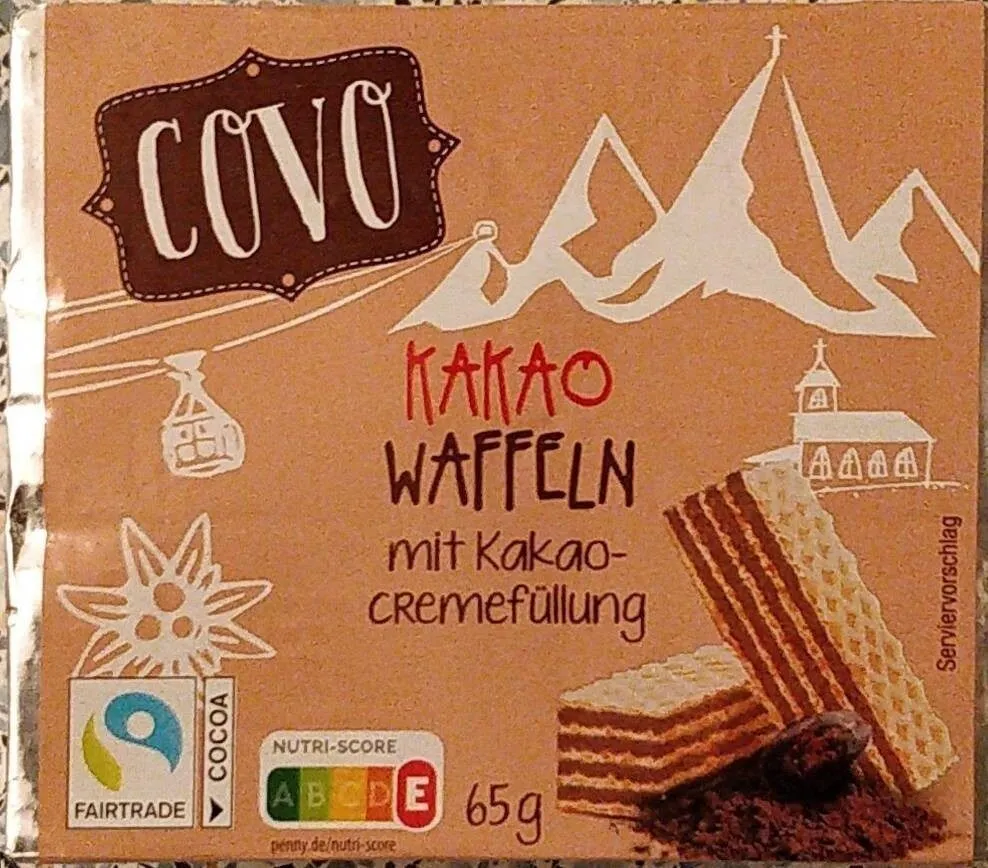 Kakao Waffeln mit Kakao-cremefüllung