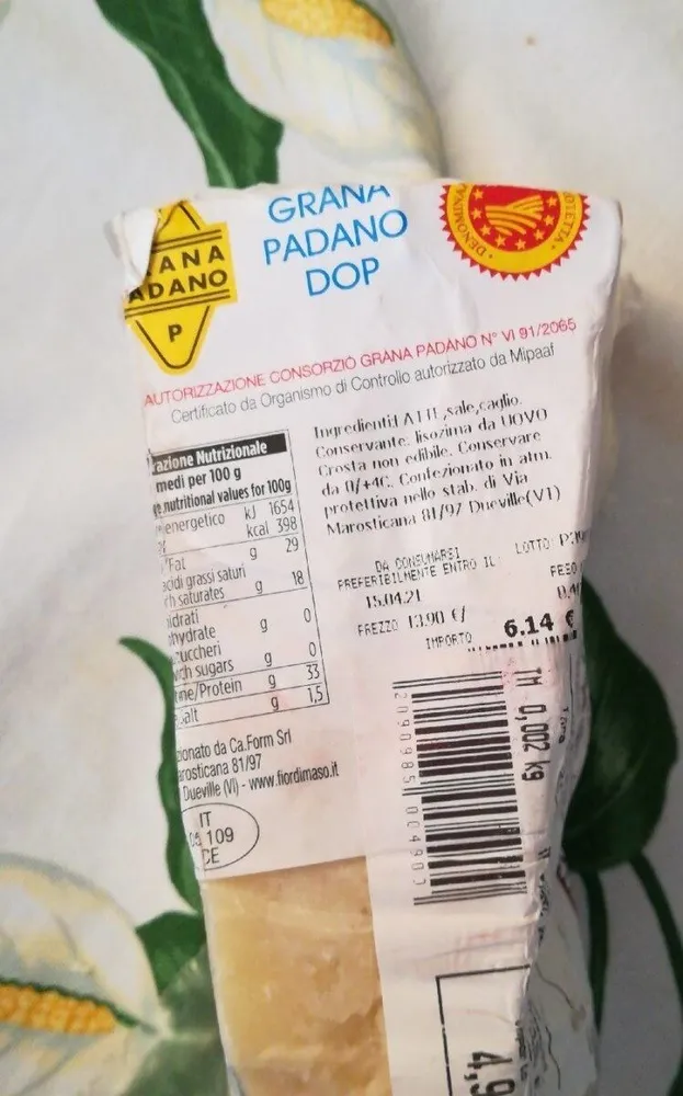 Grana padano DOP 16 mesi