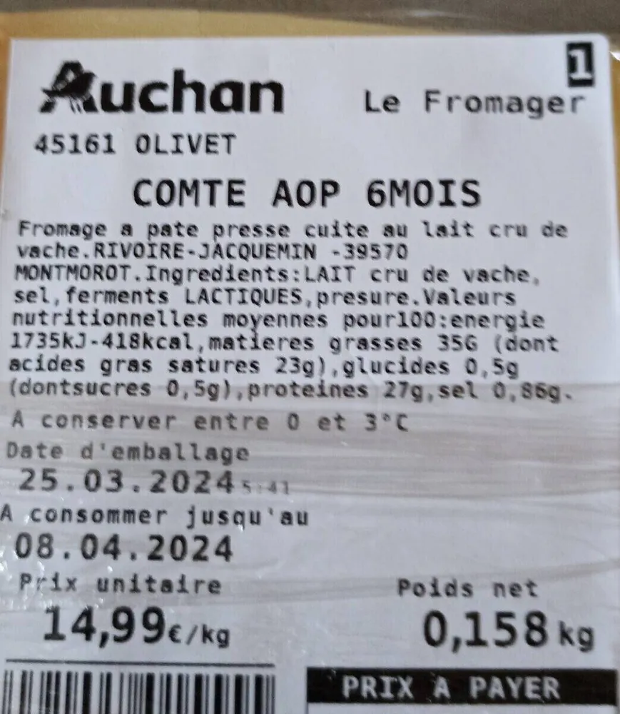 Comté Aop