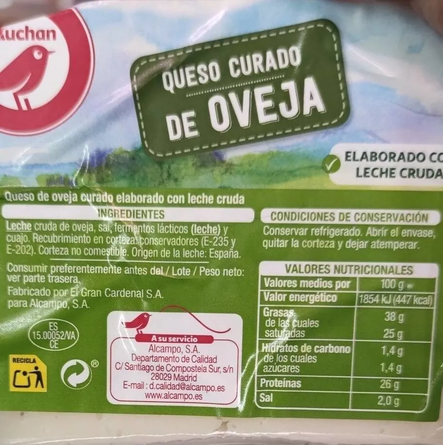 Queso curado de oveja