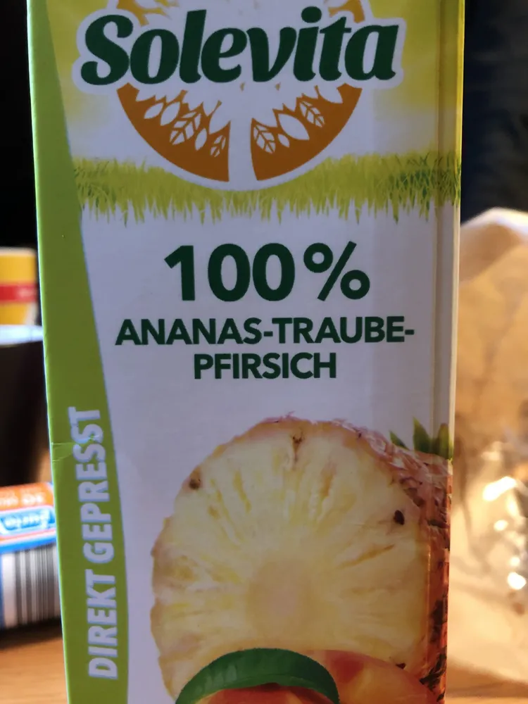 Solevita Ananas-traube-pfirsich. Getränk