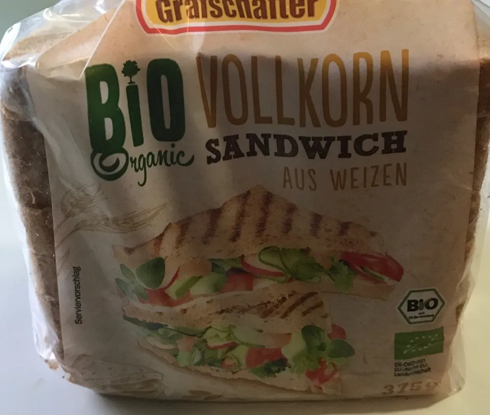 Grafschafter Bio Organic Vollkorn Sandwich