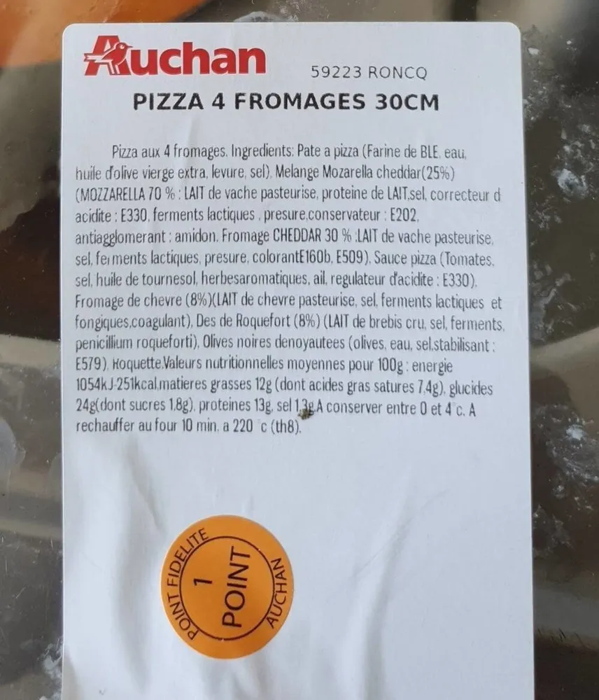 Pizza 4 fromages 30 CM