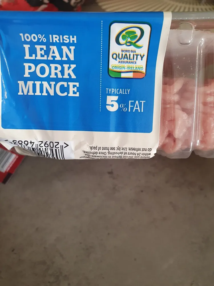 100% irish lean pork mince