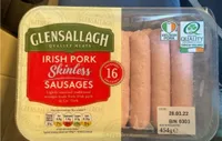 Irish pork skinless sausages