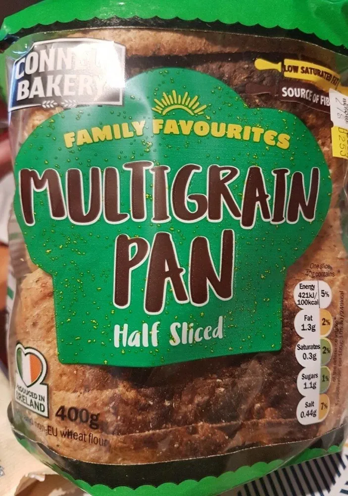 Multigrain pan half sliced
