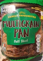 Multigrain pan half sliced