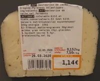 Tomme des Pyrénées IGP
