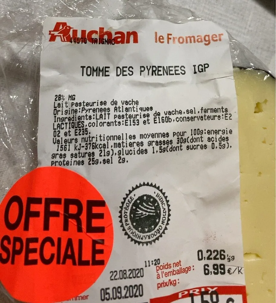 Tomme des Pyrénées IGP