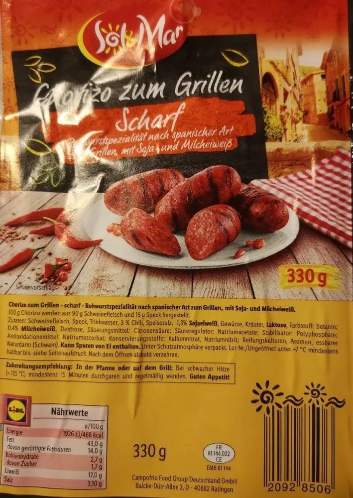 Chorizo zum Grillen