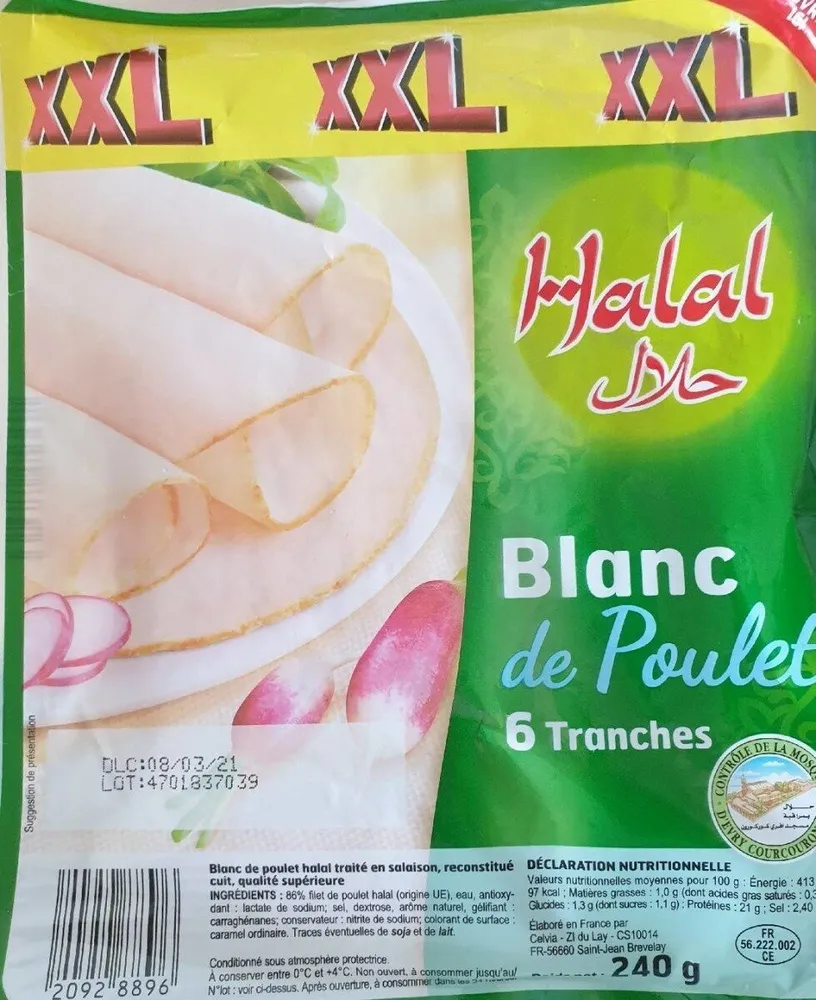 Blanc de poulet halal
