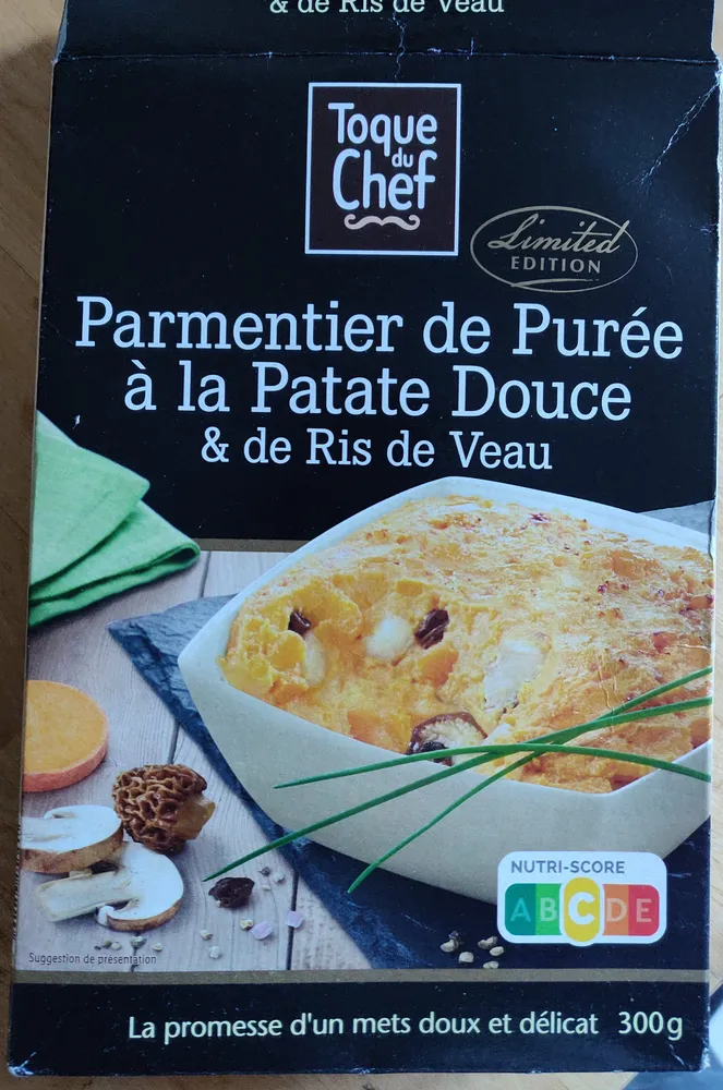 Parmentier de Purée à la Patate Douce & de Ris de Veau