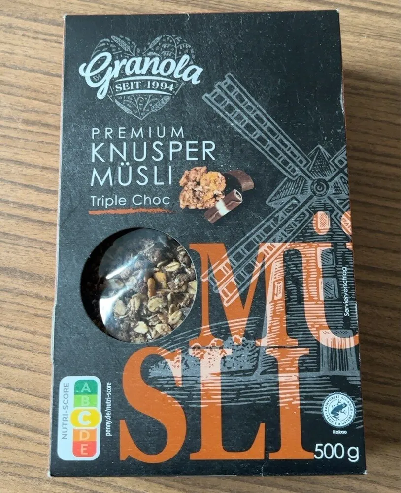Premium Knuspler Müsli Triple Choc