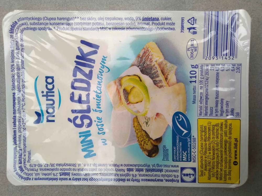 Mini Śledziki w sosie śmietanowym